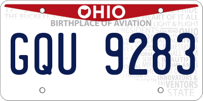 OH license plate GQU9283