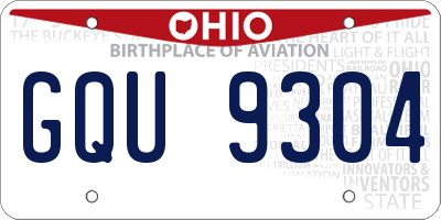 OH license plate GQU9304