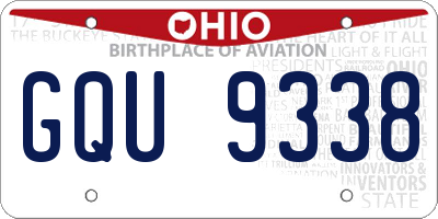 OH license plate GQU9338