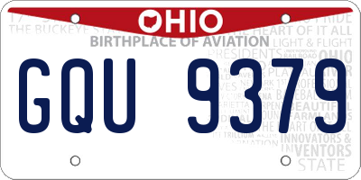 OH license plate GQU9379