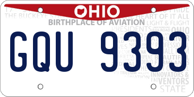 OH license plate GQU9393