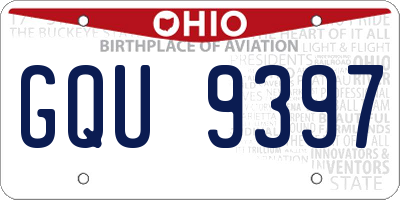 OH license plate GQU9397