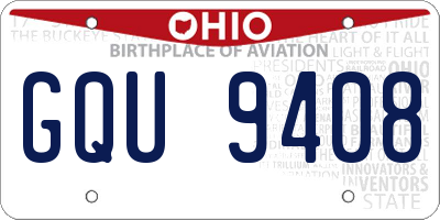 OH license plate GQU9408