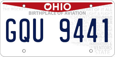 OH license plate GQU9441