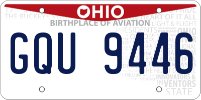 OH license plate GQU9446
