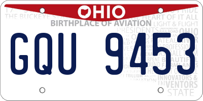 OH license plate GQU9453