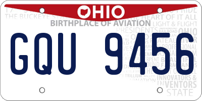 OH license plate GQU9456