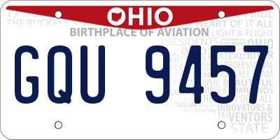 OH license plate GQU9457