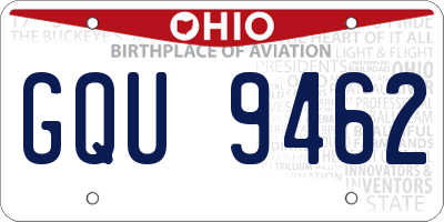 OH license plate GQU9462