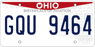 OH license plate GQU9464