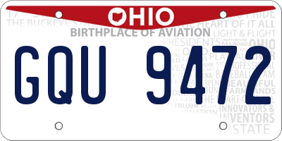 OH license plate GQU9472