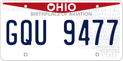 OH license plate GQU9477