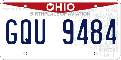 OH license plate GQU9484