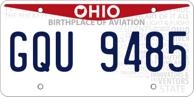OH license plate GQU9485