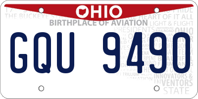 OH license plate GQU9490