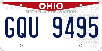 OH license plate GQU9495