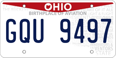 OH license plate GQU9497