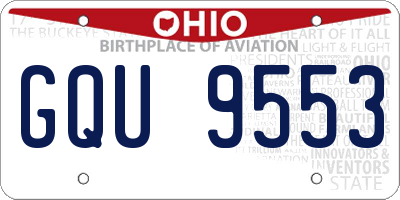 OH license plate GQU9553