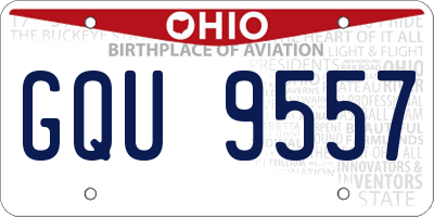 OH license plate GQU9557