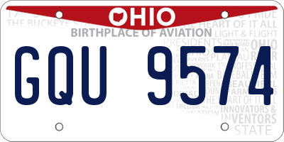 OH license plate GQU9574