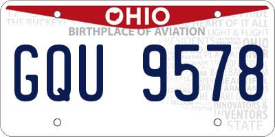OH license plate GQU9578