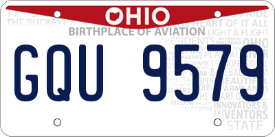 OH license plate GQU9579