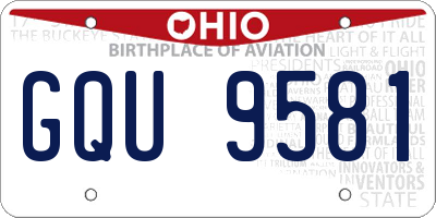 OH license plate GQU9581