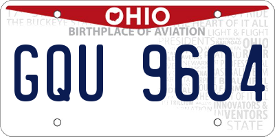 OH license plate GQU9604