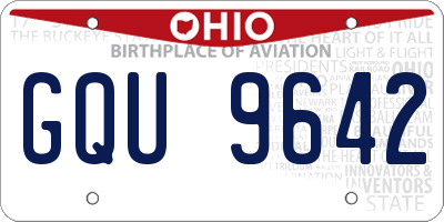 OH license plate GQU9642