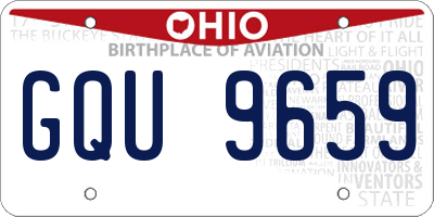 OH license plate GQU9659