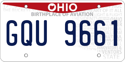 OH license plate GQU9661