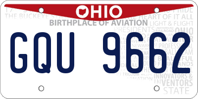 OH license plate GQU9662