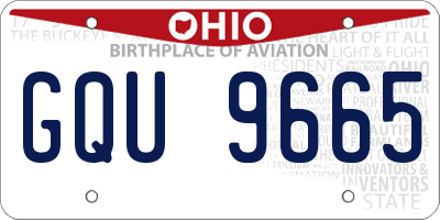 OH license plate GQU9665