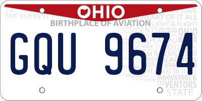 OH license plate GQU9674