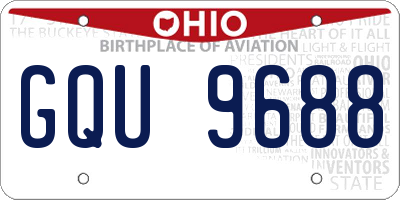 OH license plate GQU9688
