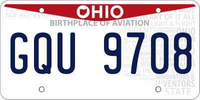 OH license plate GQU9708