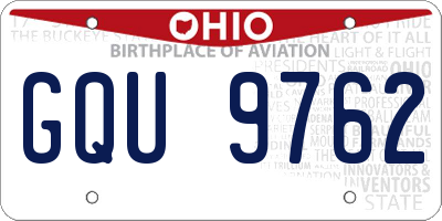 OH license plate GQU9762
