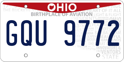 OH license plate GQU9772