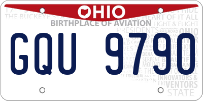 OH license plate GQU9790