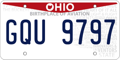 OH license plate GQU9797
