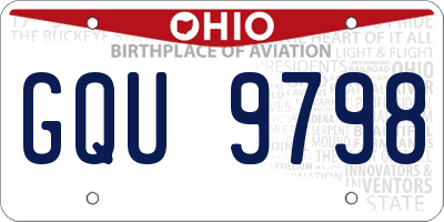 OH license plate GQU9798