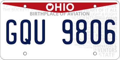 OH license plate GQU9806