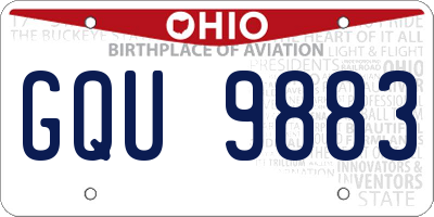 OH license plate GQU9883