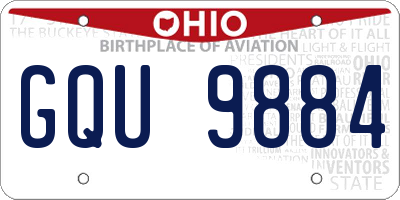 OH license plate GQU9884