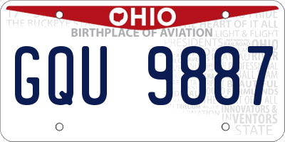 OH license plate GQU9887
