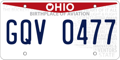 OH license plate GQV0477