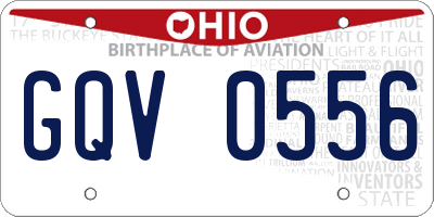 OH license plate GQV0556