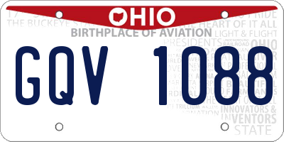 OH license plate GQV1088