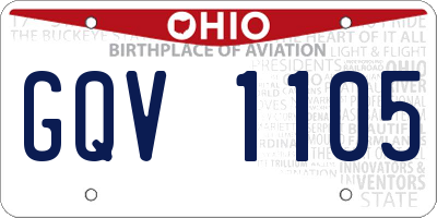 OH license plate GQV1105
