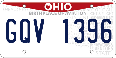 OH license plate GQV1396